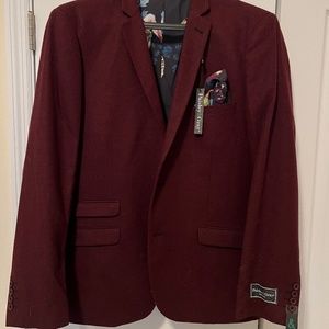 Paisley & Gray Deep Wine Suit 46R